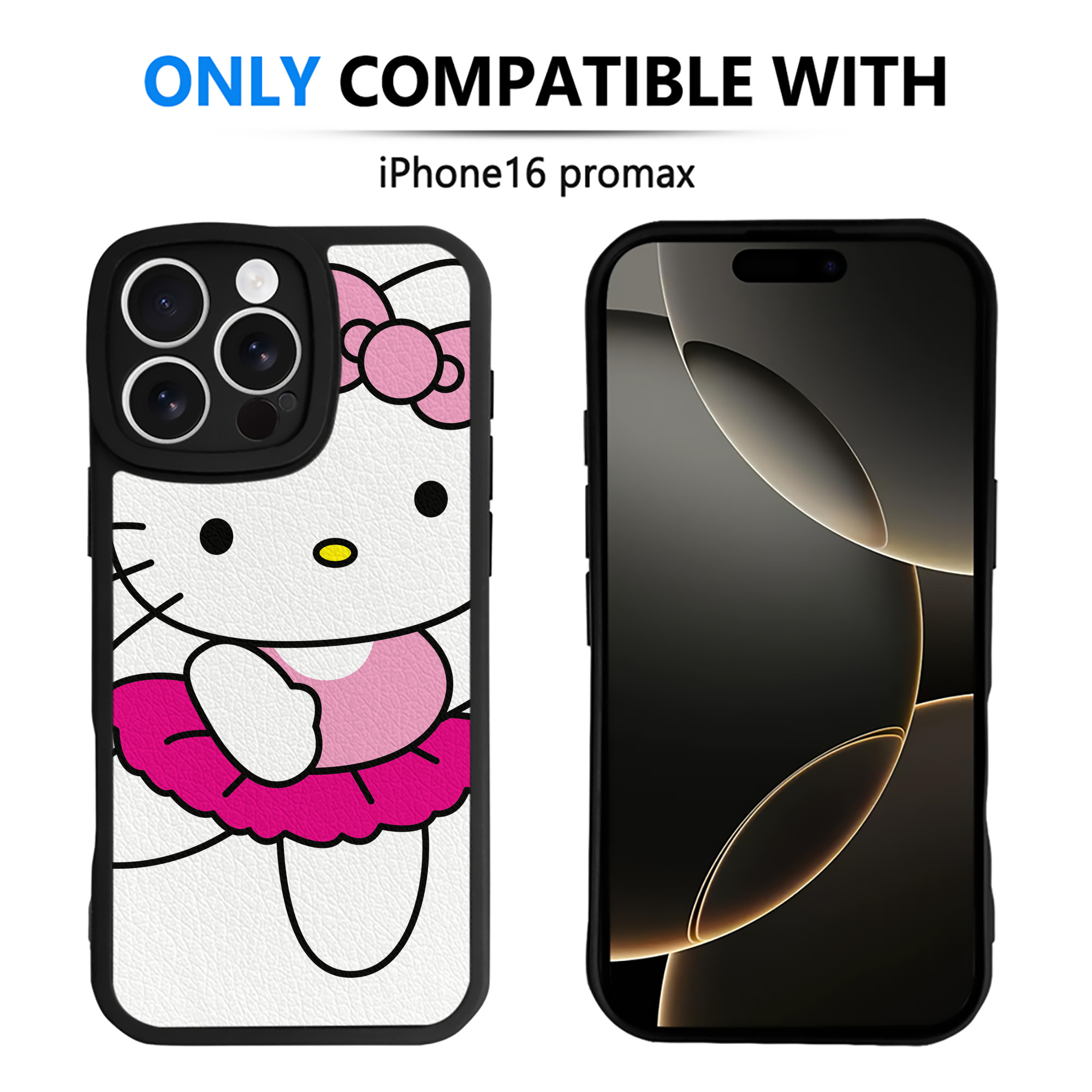（画像用） Hello Kitty ハローキティ 【iPhone 16シリーズ対応】シリコンスマホケース（レザー調） 材質：シリコン